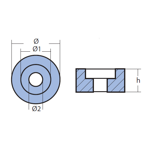 Anodo Suzuki Rondella Per Motore Fuoribordo Suzuki - Anodo Suzuki Zinco ø mm 21